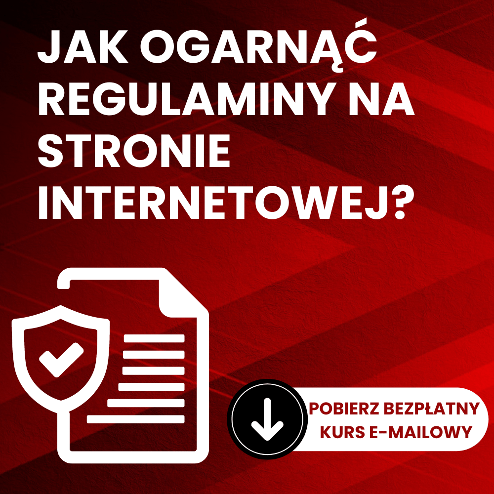 Kurs, ogarnij regulamin nas Twojej stronie.
